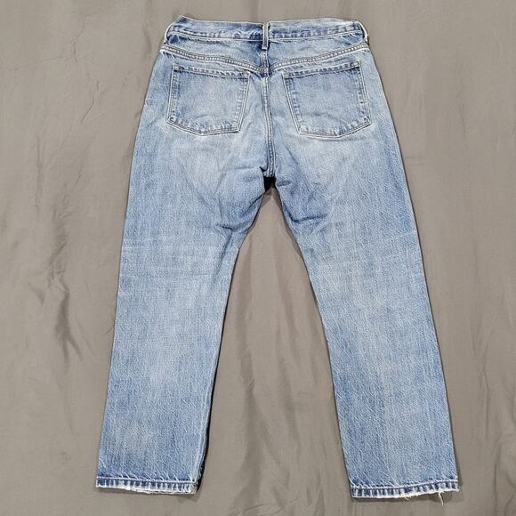 Banana Republic Jeans Womens 27 Short White Oak Cone Selvedge Blue Denim USA - Picture 7 of 11